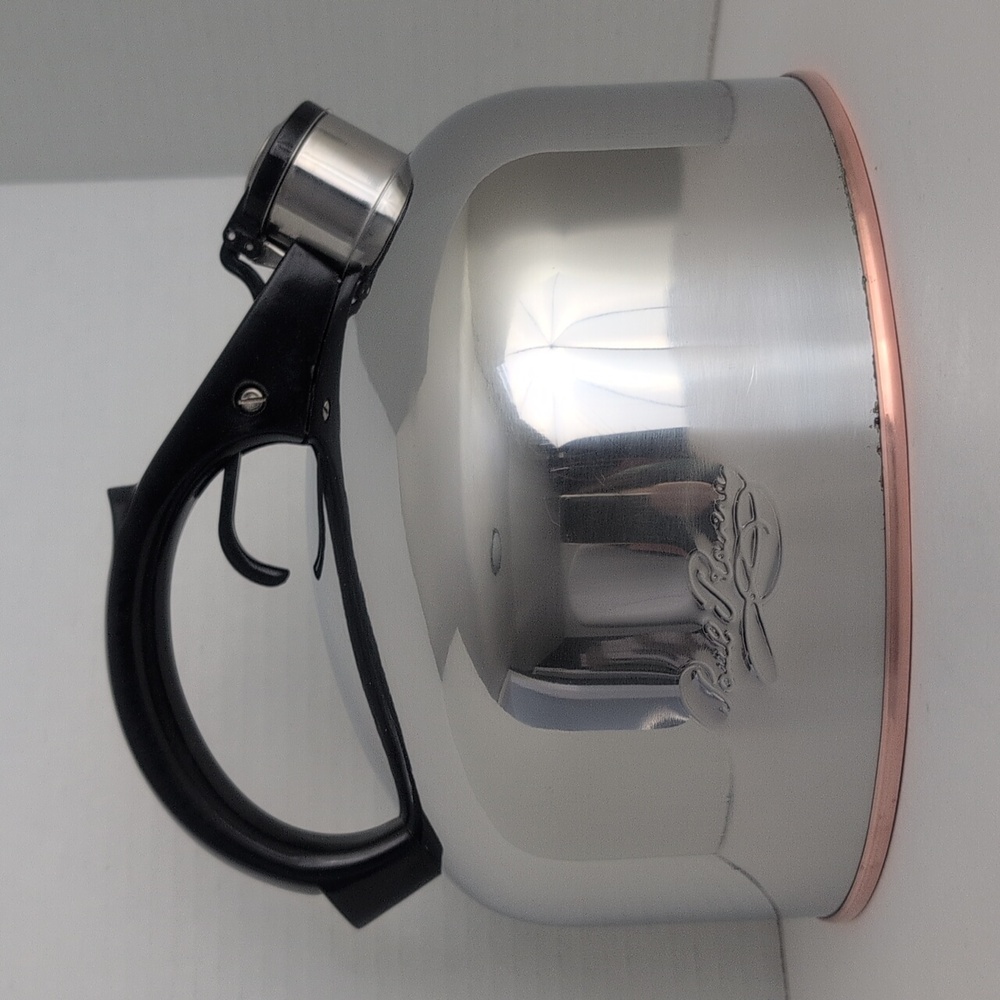 Revere Ware Copper Bottom Whistling Tea Kettle